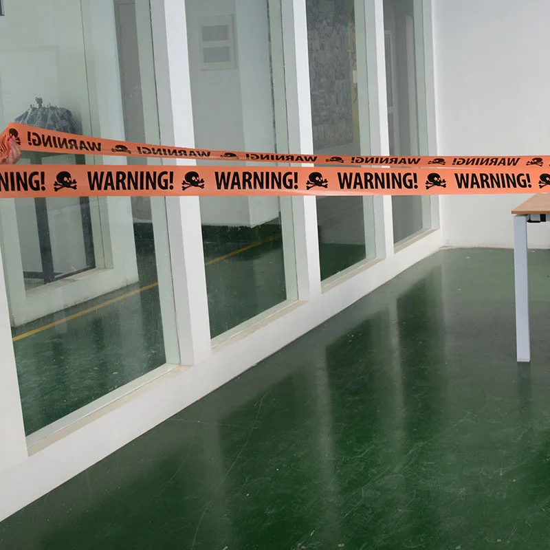 Хэллоуин Предупреждение ленты знаки реквизит Витрина вечерние опасности линия