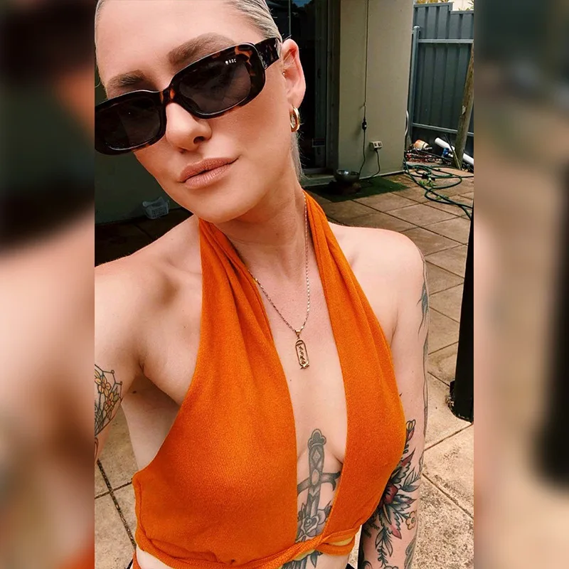 

Cryptographic Green Sexy Bandage Halter Crop Tops for Women Sleeveless Backless Club Party Chic Wrap Cropped Top Slim Streetwear