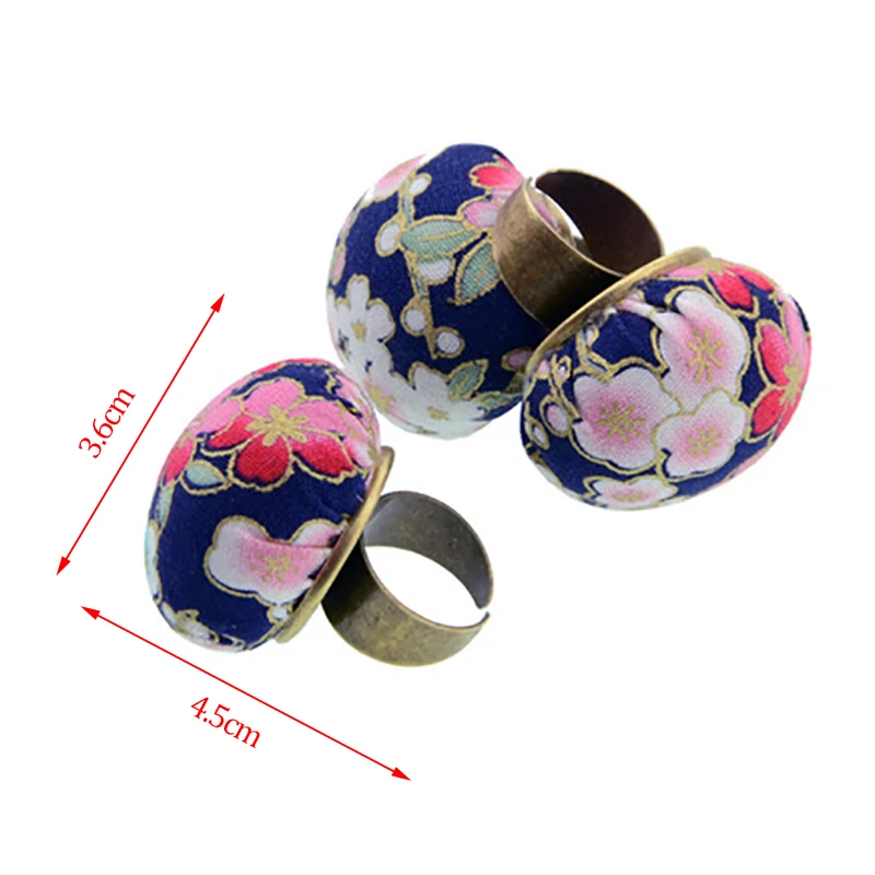 

1PC Adjustable Ring Pin Cushions For Quilting Craft Finger Pincushion DIY Sewing Tools Accessories Random Color