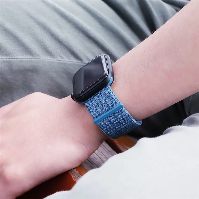 Ремешок для apple watch band sport loop apple watch 5 4 3 band 44 мм 40 мм iwatch 5 4 42 мм 38 мм correa нейлоновый браслет pulseira nato