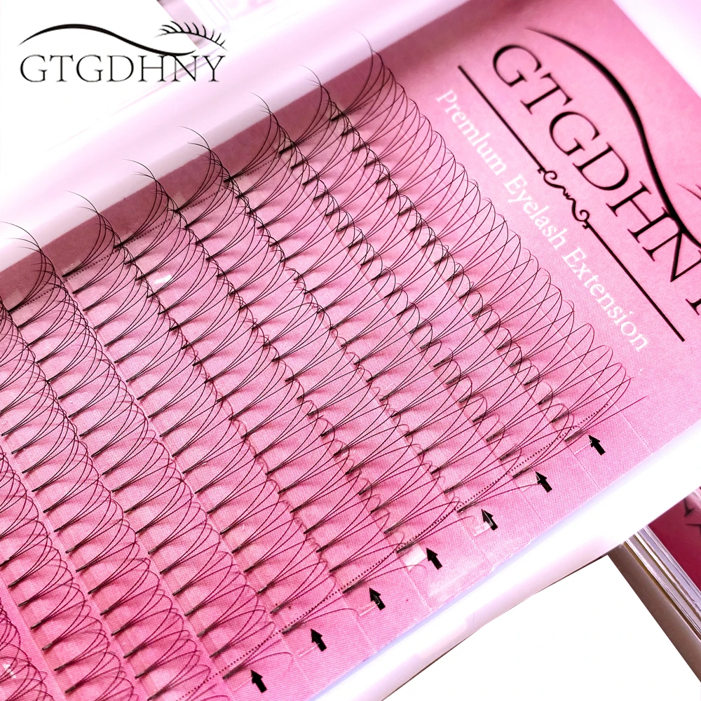 3-10d готовые объемные ресницы с коротким стержнем накладные из Кореи шелковые