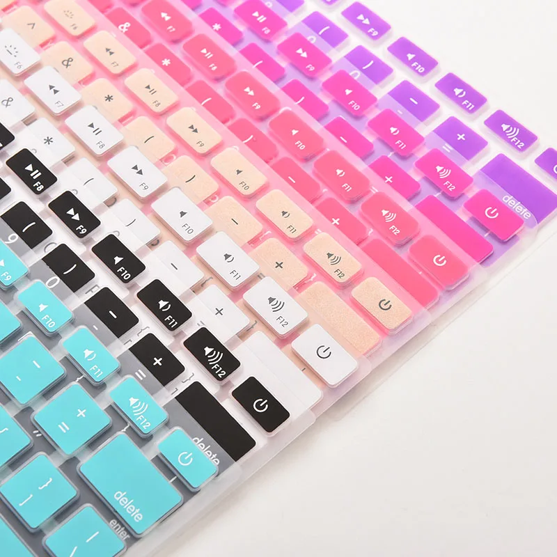 

7 Candy Colors Silicone Keyboard Skin Cover For Apple Macbook Pro MAC 13 15 17 Drop Shipping