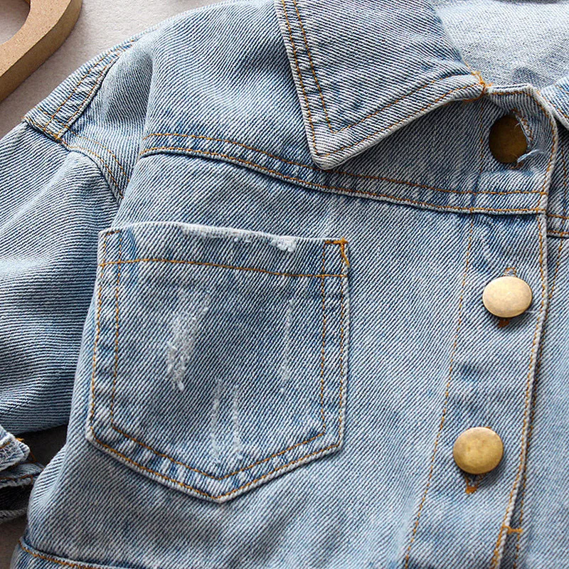 Джинсовая куртка Детское модное Ковбойское пальто Одежда для отдыха мальчиков и
