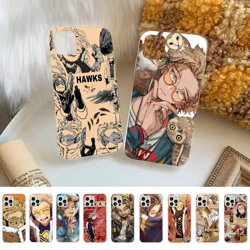 

RuiCaiCa BNHA Hawks Coat Anime Phone Case for iphone 13 11 12 pro XS MAX 8 7 6 6S Plus X 5S SE 2020 XR case