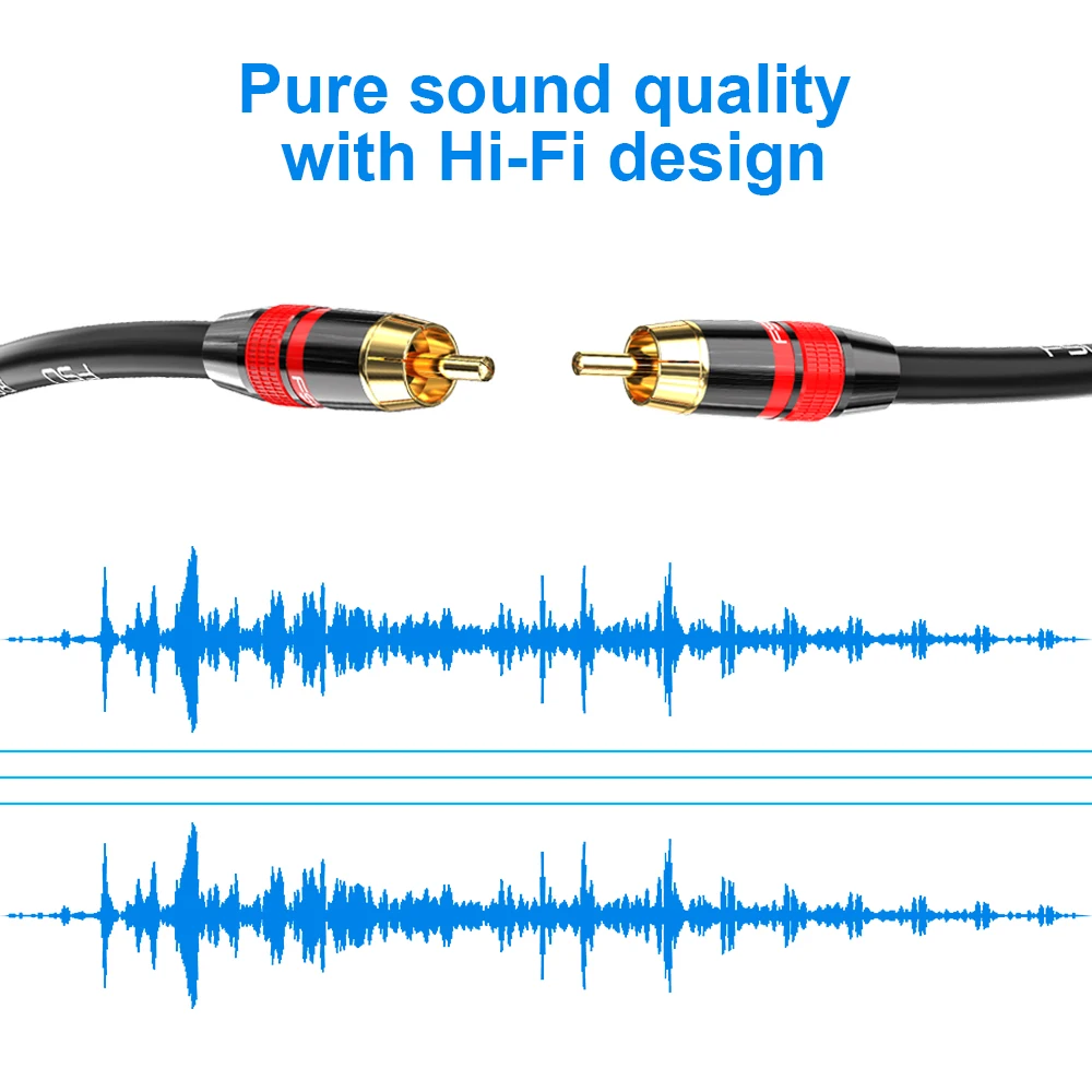 RCA Cable Subwoofer Cable RCA to RCA Cable Digital Coaxial Audio Cable