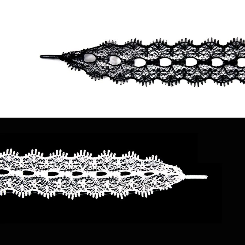 1 пара однотонные Ажурные кружевные шнурки модная обувь женские повседневные