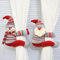 christmas santa claus plush toy creative curtain buckle cartoon doll decorative doll clasp pendant plush elf on the shelf