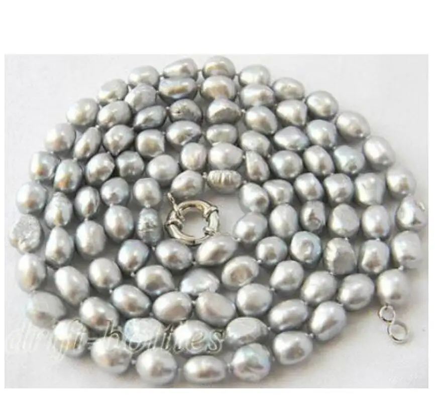 Ожерелье из пресноводного жемчуга в стиле барокко 50 дюймов 9-10 мм | Украшения и
