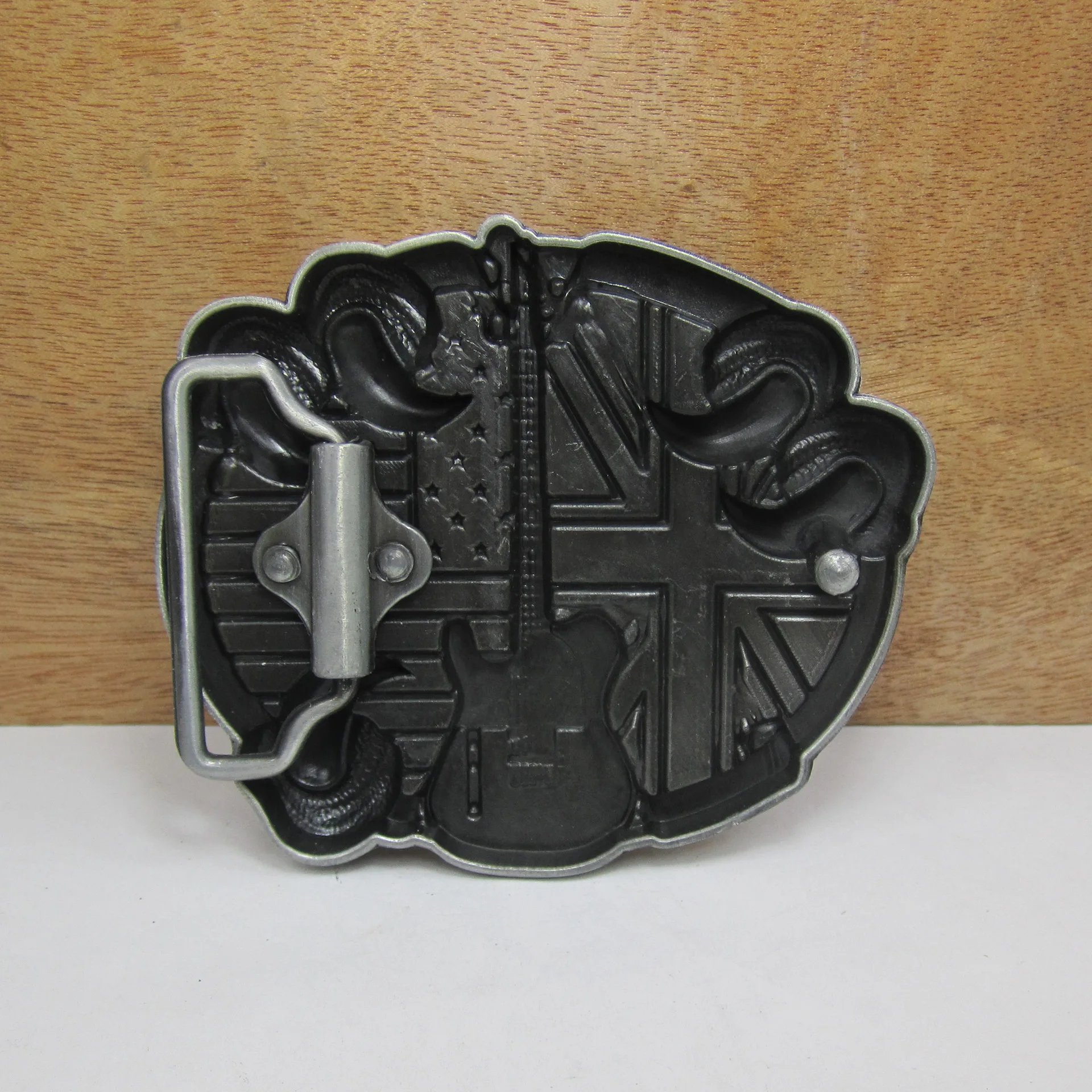 Серебряный цвет Орел коготь Металлический Ремень Пряжка 3D животное гитара