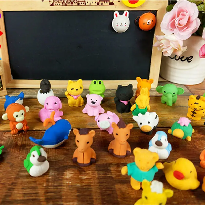 1 шт в форме милых животных ластик с рисунком героев из мультфильма Ластик для