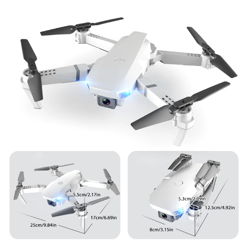 

720P/1080P/4K E59 Folding RC Drone Headless Mode Fixed Height Unmanned Aerial Vehicle Aerial Photography Quadcopter Children Toy