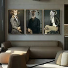 Креативная картина маслом с изображением Эрла козы, Картина на холсте, художественные плакаты и принты, скандинавские Ретро картины для гостиной