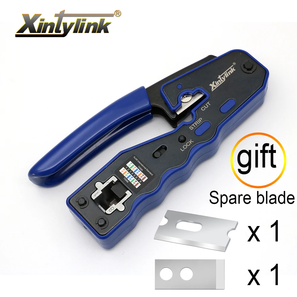 

xintylink rj45 crimper hand network tools pliers cat5 cat6 8p rj 45 cable Stripper pressing clamp tongs clip new style type