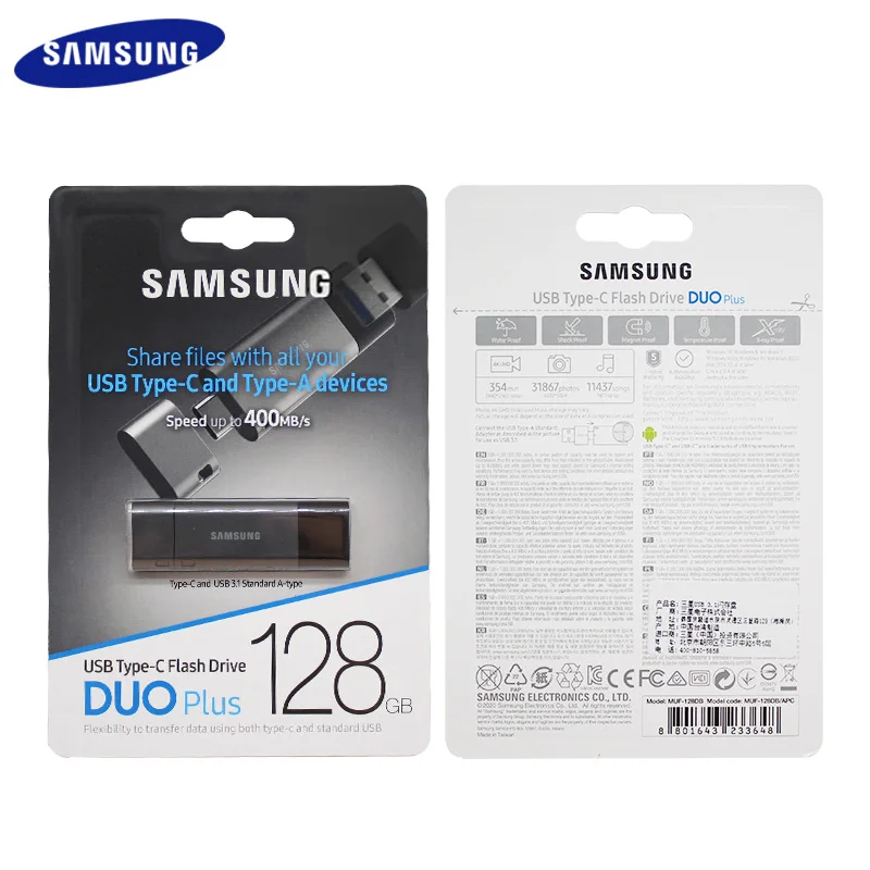 Samsung USB 3, 1 DUO Plus   128  256   -  C u- 32  64