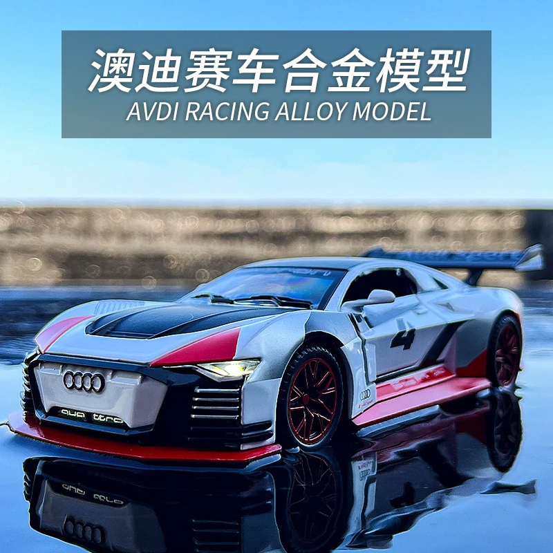 

Модель гоночного автомобиля Audi GT Le Mans в масштабе 1:32, литые металлические игрушки, модель спортивного автомобиля, Коллекционная модель со зв...