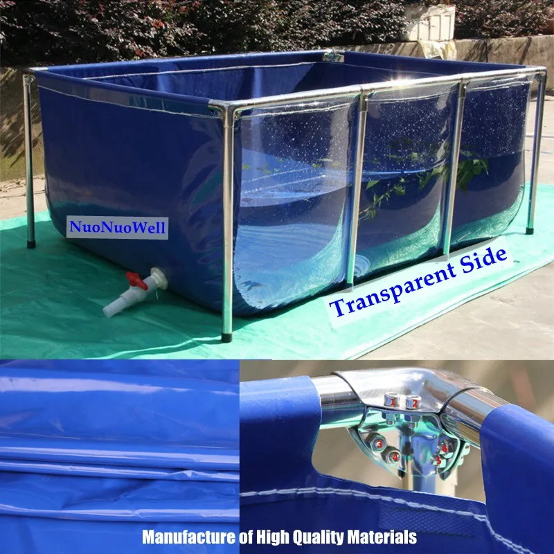 

Customize Home Garden Use Aquarium Fish Tank Water Pond High Strength Stainless Steel Brackets Transparent PVC Swim Pool