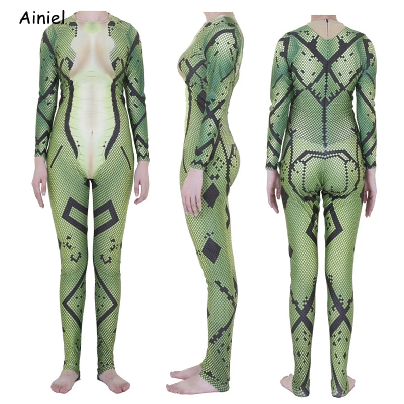 Костюм для косплея из змеиной кожи с 3D принтом кожи| |