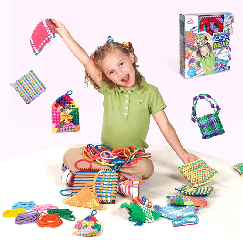 Детская ручная эластичная веревка сделай сам тканевая вязальная машина детский