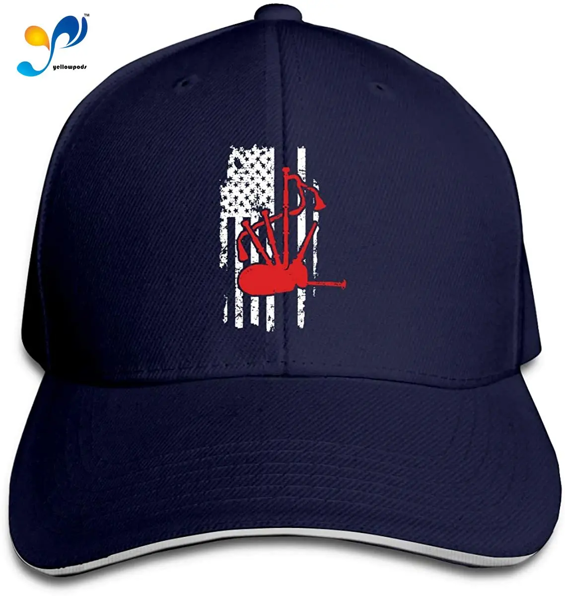 

Bagpipe Flag USA Adjustable Baseball Cap Casquette Hat Sun Hat