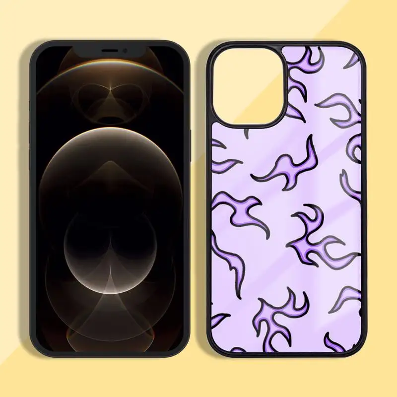 

Fashion Flame Pattern Phone Case Silicone TPU+PC For iPhone 11 12 mini Pro MAX 6 7 8 Plus X XR XS