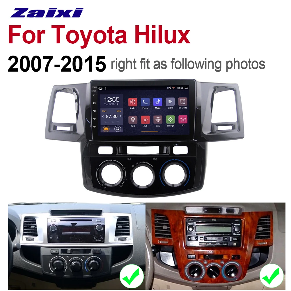 ZaiXi Android автомобильный мультимедийный GPS аудио Радио стерео для Toyota Hilux 2007 ~ 2015