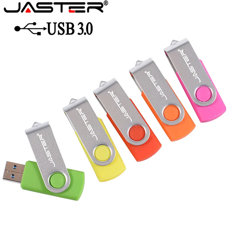 Оригинальный поворотный USB накопитель JASTER USB3.0 256 ГБ 128 64 32 16 8 4 Гб флешка высокого
