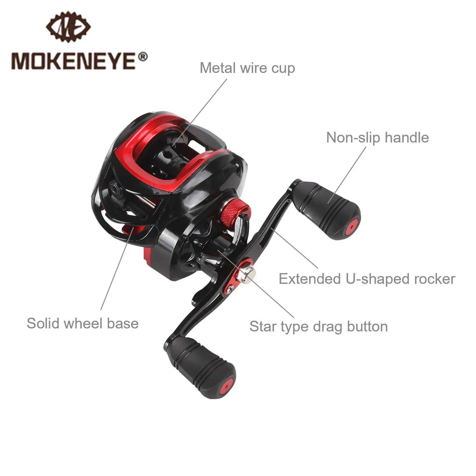 

8KG Max Drag 7.2:1 Baitcasting Fishing Reel Bait Casting Reel Stainless Steel Handle Line Spool Saltwater Carretilha De Pesca