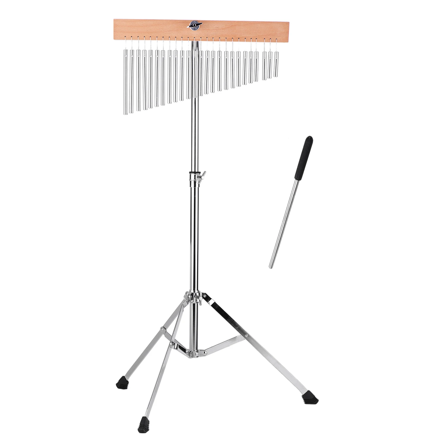 

Barchime Bar Chimes Single-Row Solid Aluminum Bar Wind Chimes Musical Instrument with Adjustable Mounting Stand 25 Bells