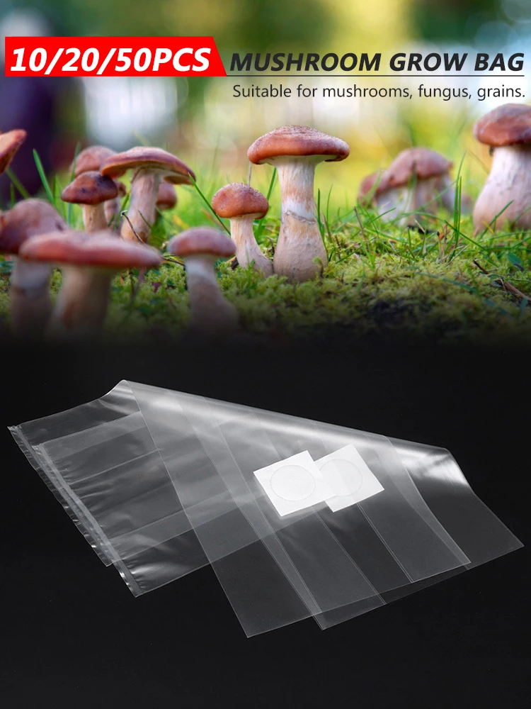 Прозрачный пакет для выращивания грибов термостойкий из ПВХ садоводства и