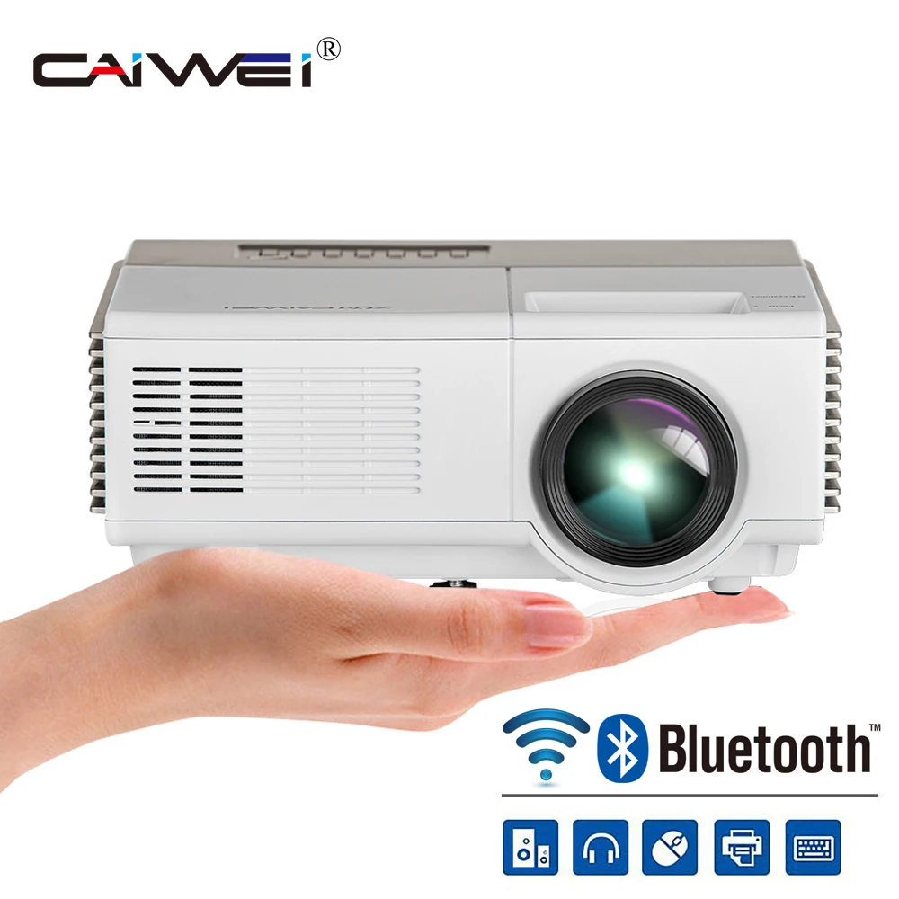 Портативный мини светодиодный ЖК проектор домашний кинотеатр Android WIFI Bluetooth
