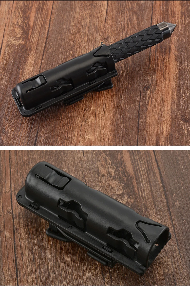 360 Degree Rotation Universal Baton Holder Extensible Black Baton Holder Case Pouch for outdoor police baton telescopic self def