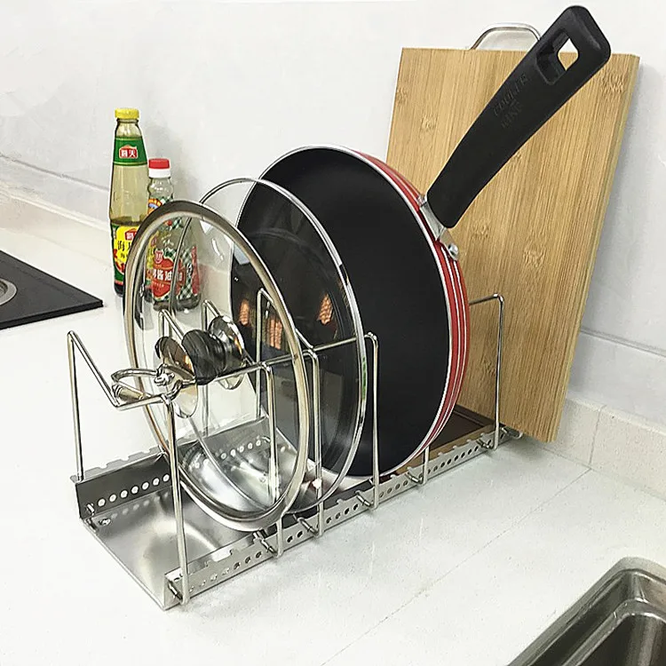 Регулируемая кухонная полка из нержавеющей стали 304 органайзер для разделочной