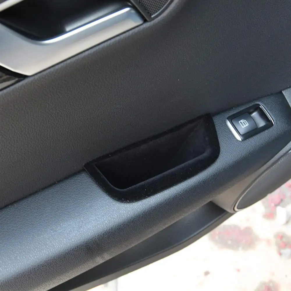 Автомобильный черная замша ручка двери ящик для хранения подлокотник перчаток