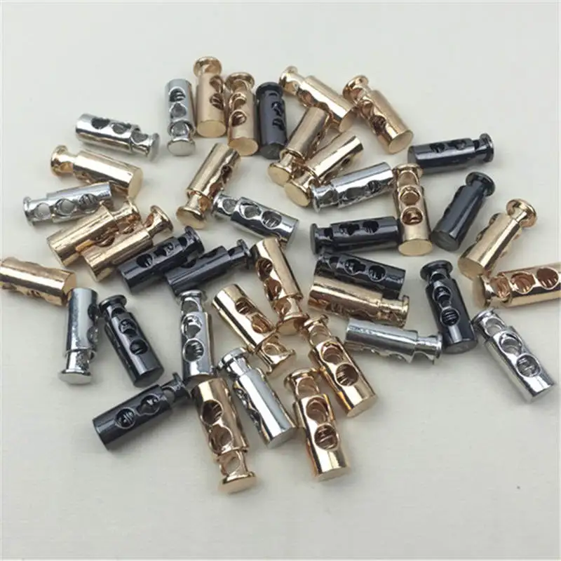 

Metal Alloy Cord End Double hole Jewelry Making Garment Shoelace Hat Bag Jacket Jeans Accessory Shoeware DIY Craft Supply 10PCs