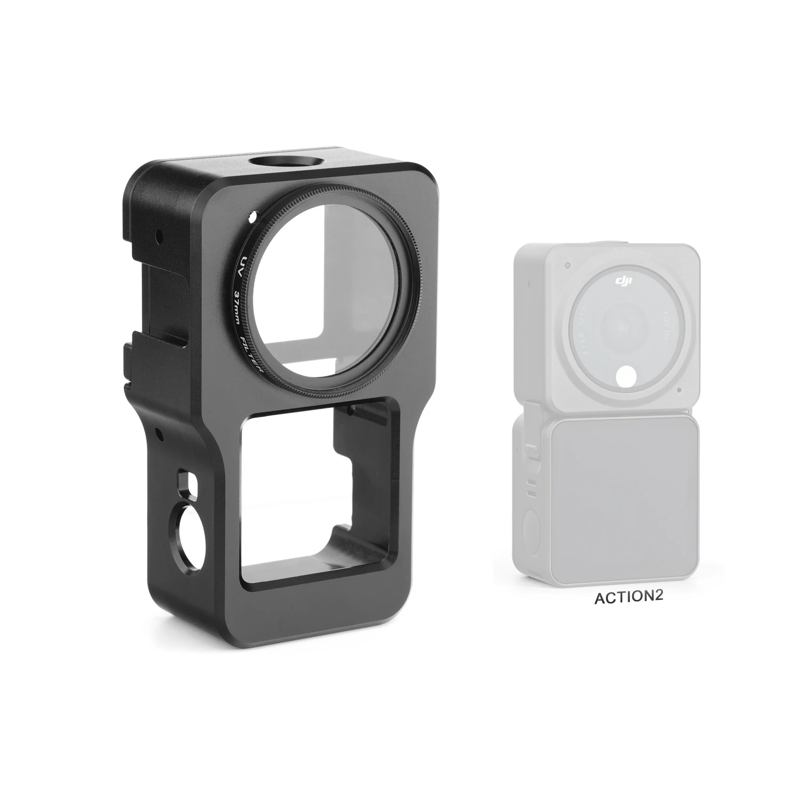 

For DJI action2 aluminum alloy protective case rabbit cage anti falling sleeve Camera heat conduction heat dissipation frame