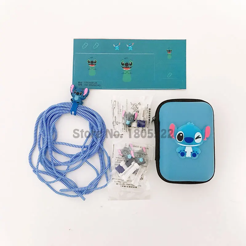 Чехол для наушников Disney с анимацией защитный чехол кабеля USB-стикер зарядки