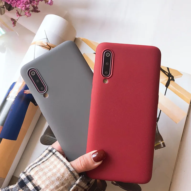 Матовый однотонный фиолетовый чехол для телефона Xiao mi Red Note 4A 4X5 5A 6 6A 7 8 8SE 9 9SE Lite Pro