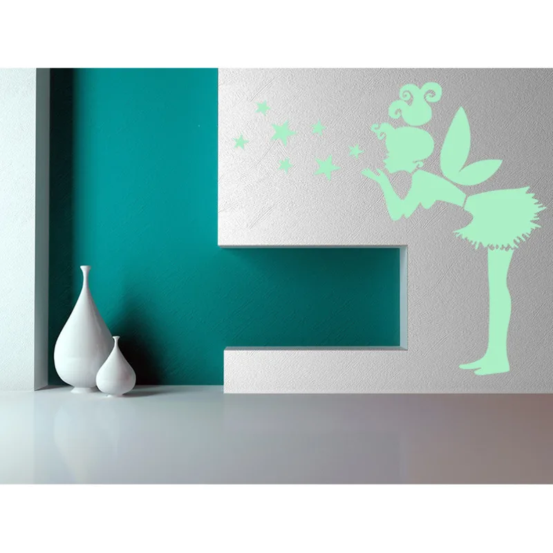 

Fairy Luminous Wall Stickers for Kids Lovely Cartoon Fluorescent Children Room Home Decoration PVC Self Adhesive Decal DIY Mural