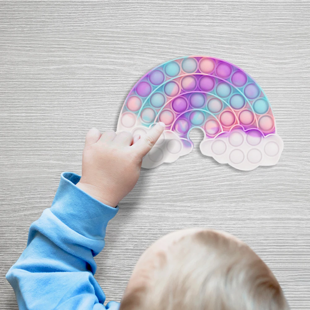 

Новинка 2021, облако, игрушки для снятия стресса и аутизма, Детские Силиконовые игрушки с пузырьками, сенсорные игрушки-антистресс, мягкая игр...