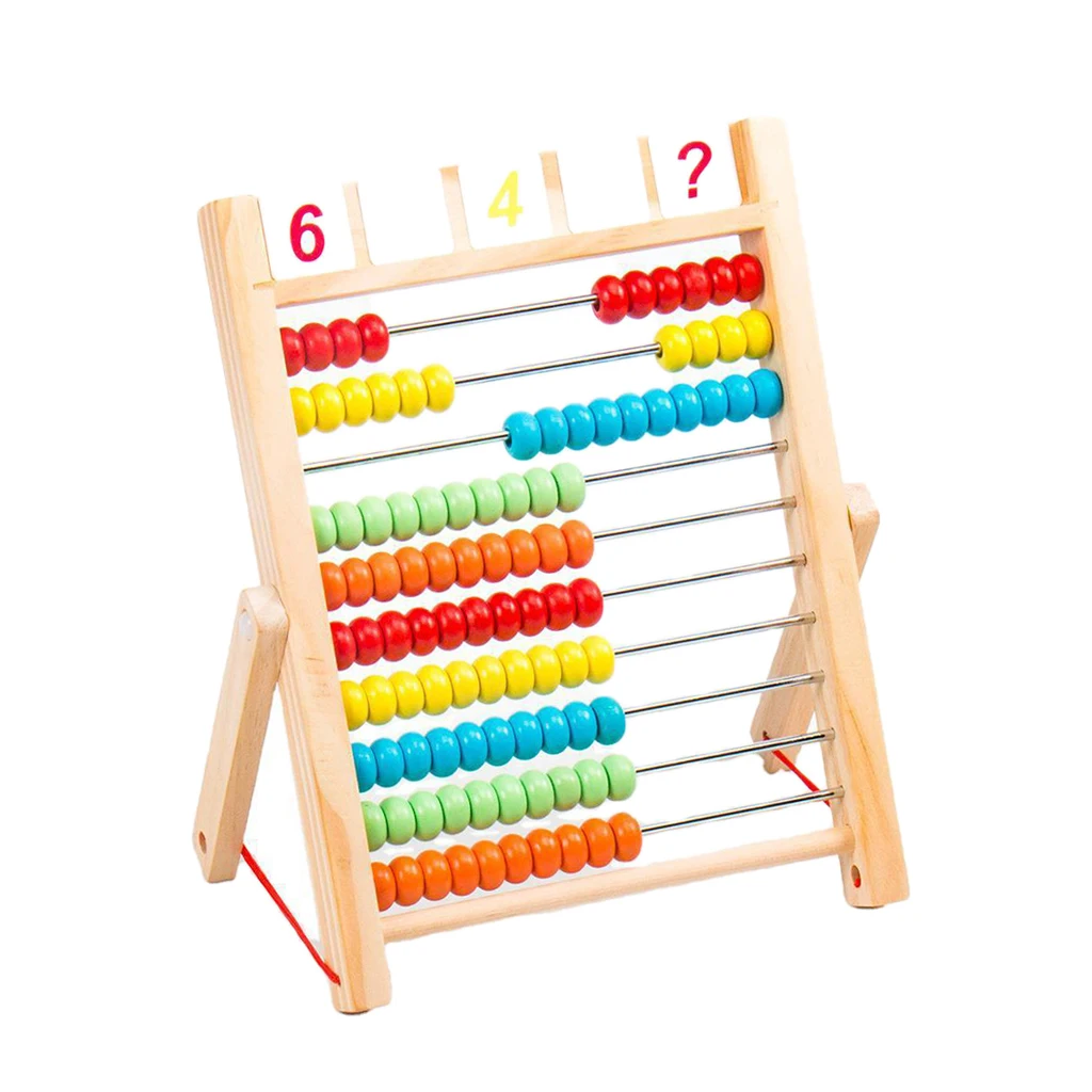 

Wooden Abacus Number Counting Toy Math Calculating Color CognitionGift for