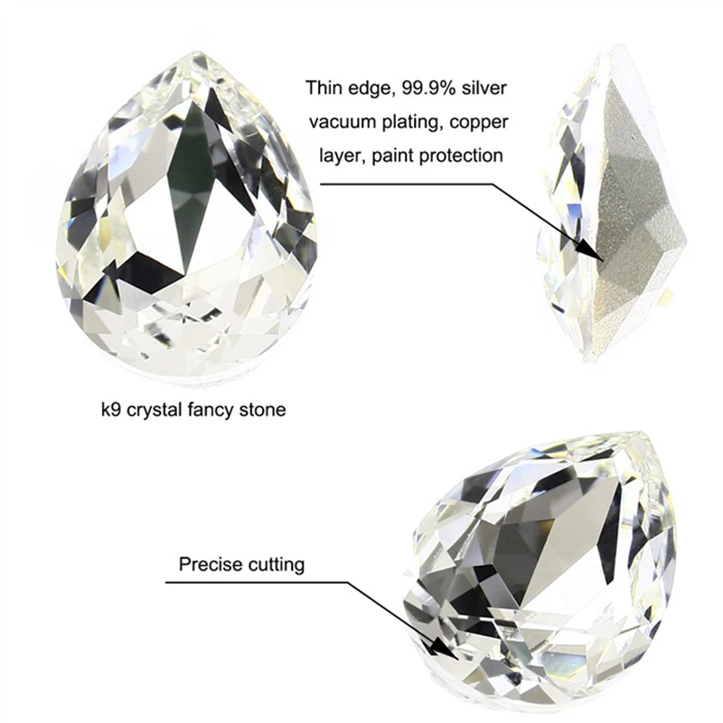 Каплеобразные острые драгоценные камни каплевидные Стразы для украшения нейл