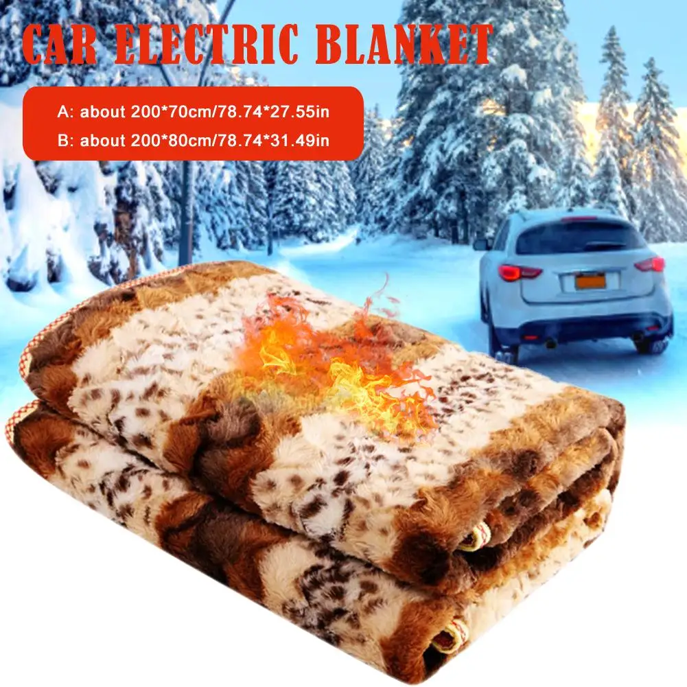 

24V Car Heated Blanket Fleece Travel Single Sleep Autumn Winter Warm Mat Electric Mattress For RV Campervan 2x0.8m/2x0.7m