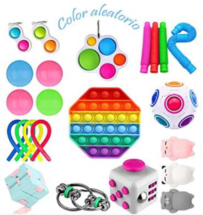 

2021 Hot Stress Relief Toys Set Cheap Sensory Toys Pack For Kids Or Adults Fidget Toys Pack Figit Toys Decompression Fidget Toy