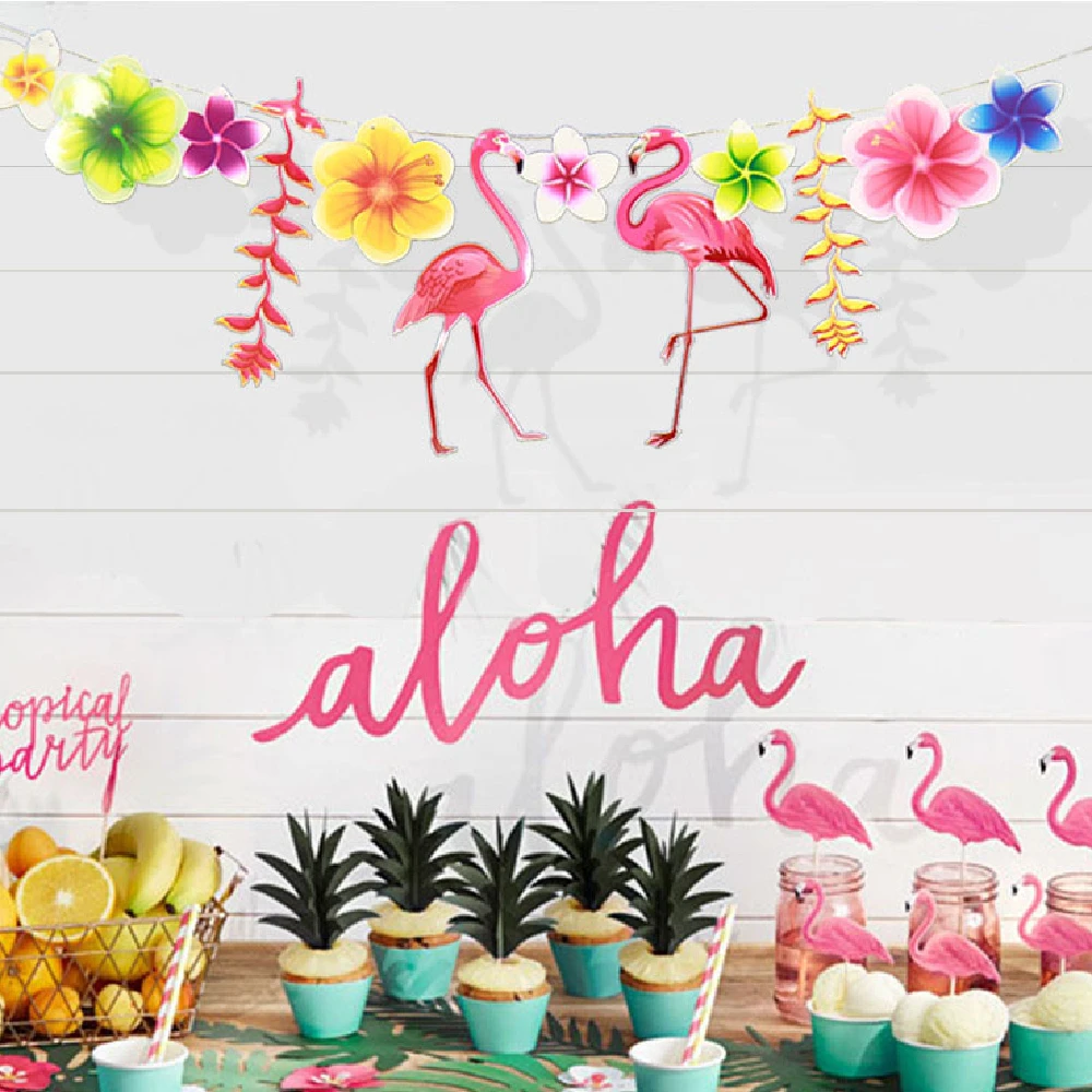 Гавайи участник Luau Фламинго фламинго украшение в виде ананаса Для летних