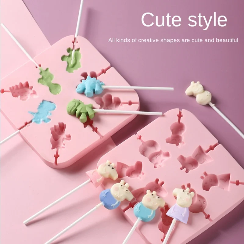 

Kitchen DIY Silicone Lollipop Chocolate Mold Cheese Lollipop Candy Decoration Mold with Lid Baking Tools Kitchen Accessories