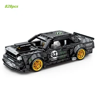 2021 new high tech car mustanged pull back function building blocks sets bricks racing car classic model toys for children gifts