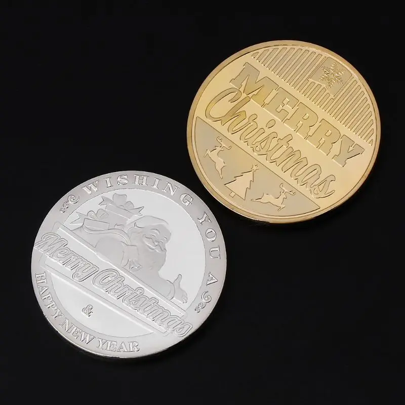 Памятная монета 2018 на Рождество Новый Год сувенирные подарки коллекция Санта
