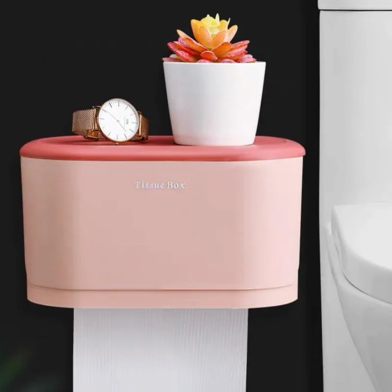 

салфетница Simple Toilet Paper Box Non-Punch Waterproof Pump Roll Barrel Wall-Mounted Holder Environmental Protection