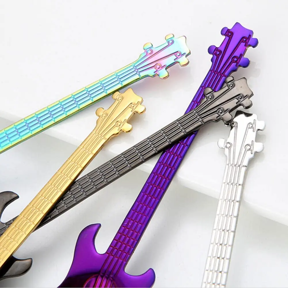 Кофейные ложки Нержавеющая сталь музыкальный кофейные ложечки чайные для