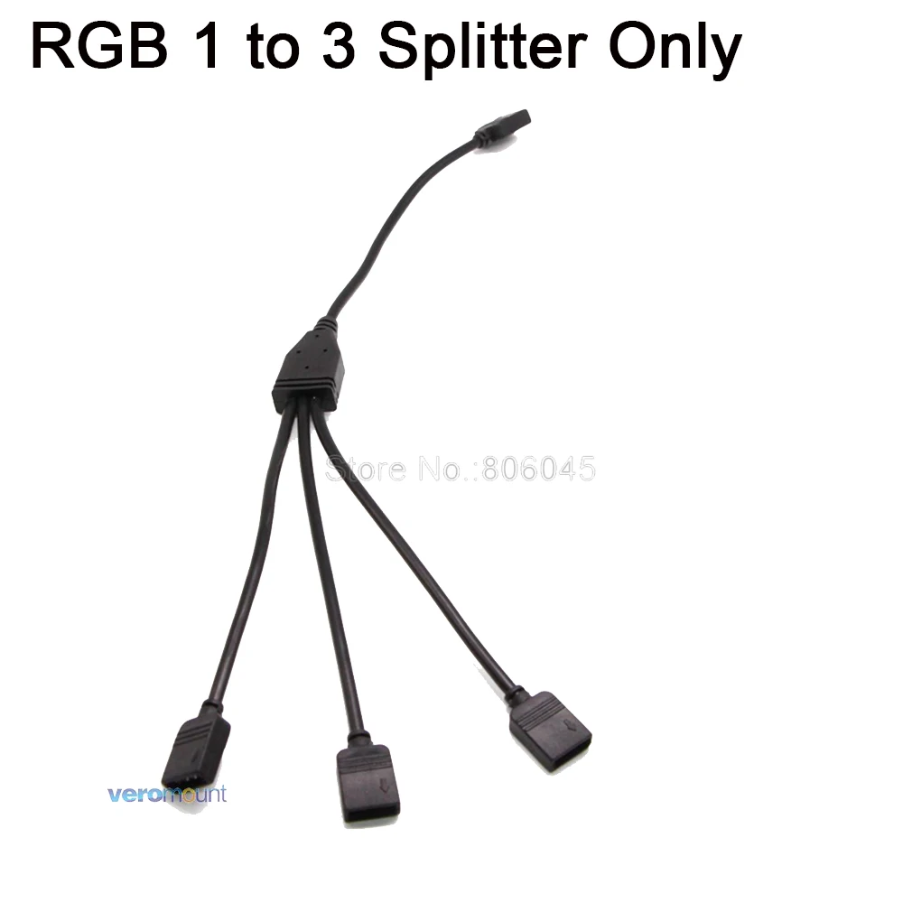 4Pin RGB сплиттер соединитель черный кабель от 1 до 1 2 3 4 5 Женский разветвитель удлинитель для 5050 RGB светодиодные полосы света - Цвет: 1 to 3